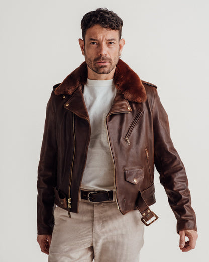 P656H Perfecto® Brand Horween Soft Horsehide Perfecto® Jacket With Detachable Collar