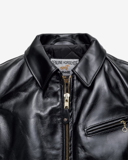 689H Schott N.Y.C. Classic Horsehide Split Collar Motorcycle Jacket