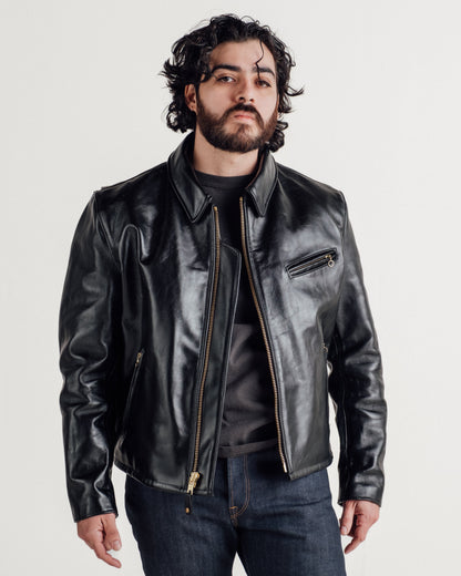 689H Schott N.Y.C. Classic Horsehide Split Collar Motorcycle Jacket