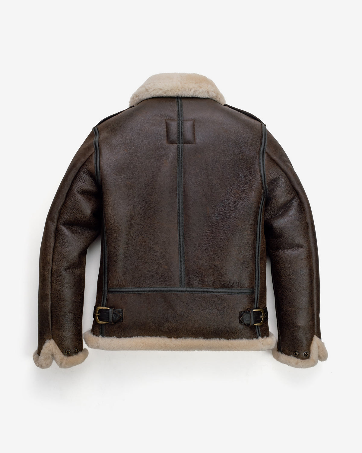 B-6 Schott N.Y.C. B-6 Sheepskin Bomber Jacket With Cowhide Trim