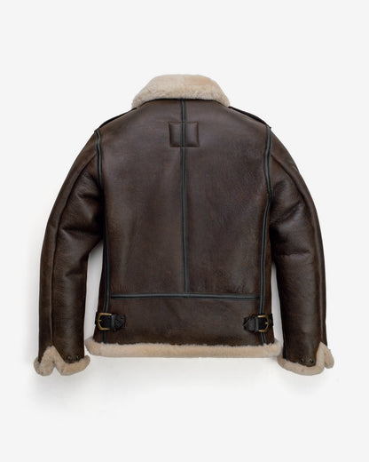 B-6 Schott N.Y.C. B-6 Sheepskin Bomber Jacket With Cowhide Trim