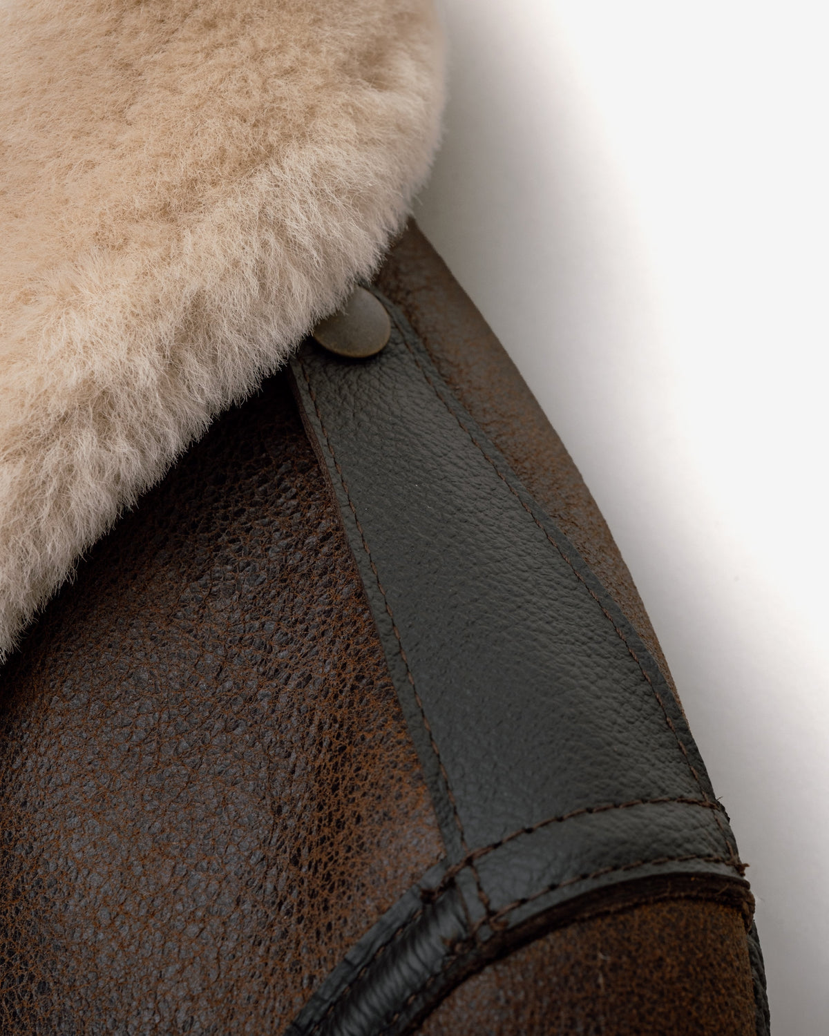 B-6 Schott N.Y.C. B-6 Sheepskin Bomber Jacket With Cowhide Trim