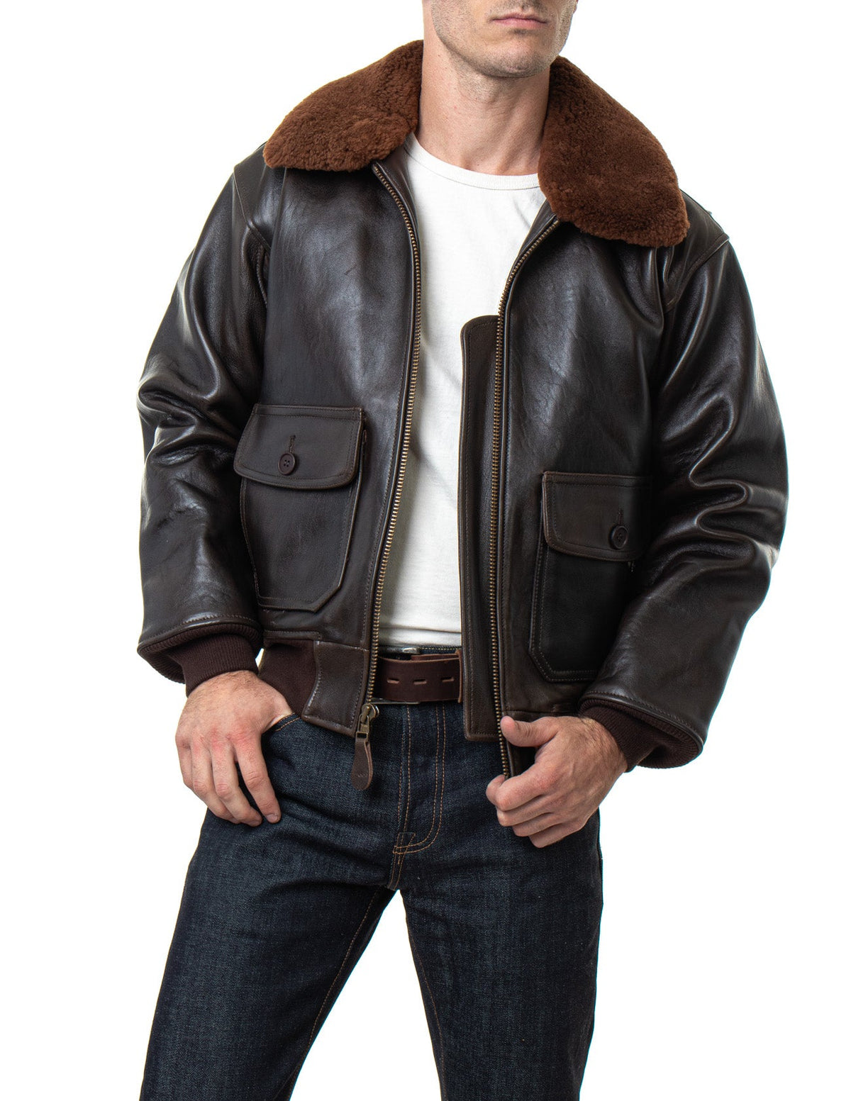 G1S Schott N.Y.C. G-1 Leather Flight Jacket