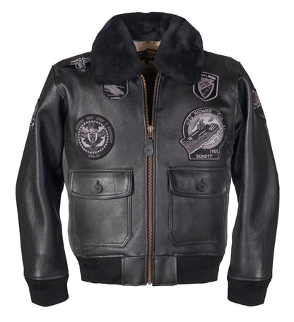 G1TG Schott N.Y.C. G-1 Wings of Gold Leather Bomber Jacket