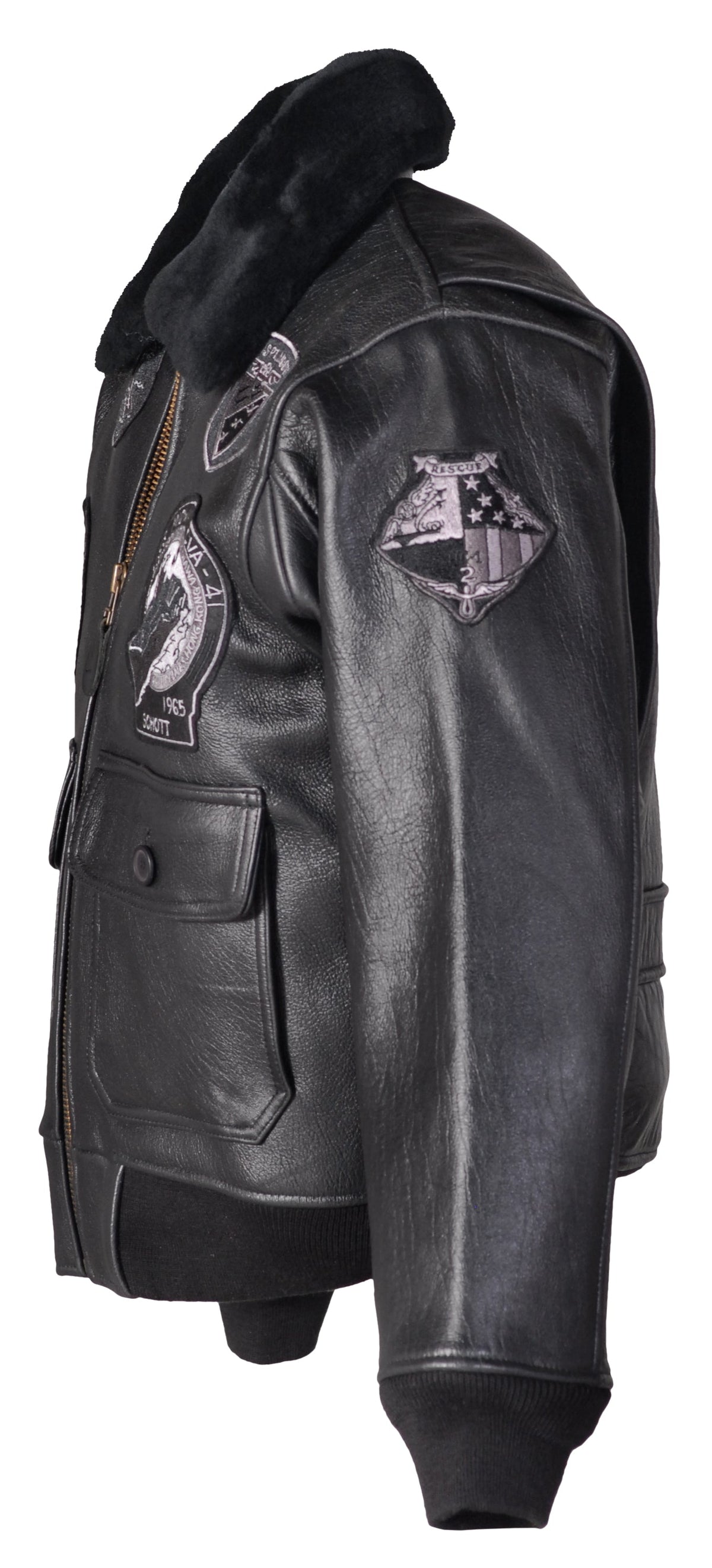 G1TG Schott N.Y.C. G-1 Wings of Gold Leather Bomber Jacket