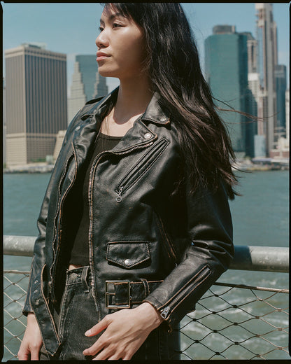 PER71W Perfecto® Brand Hand Vintaged Cowhide Perfecto® Motorcycle Jacket