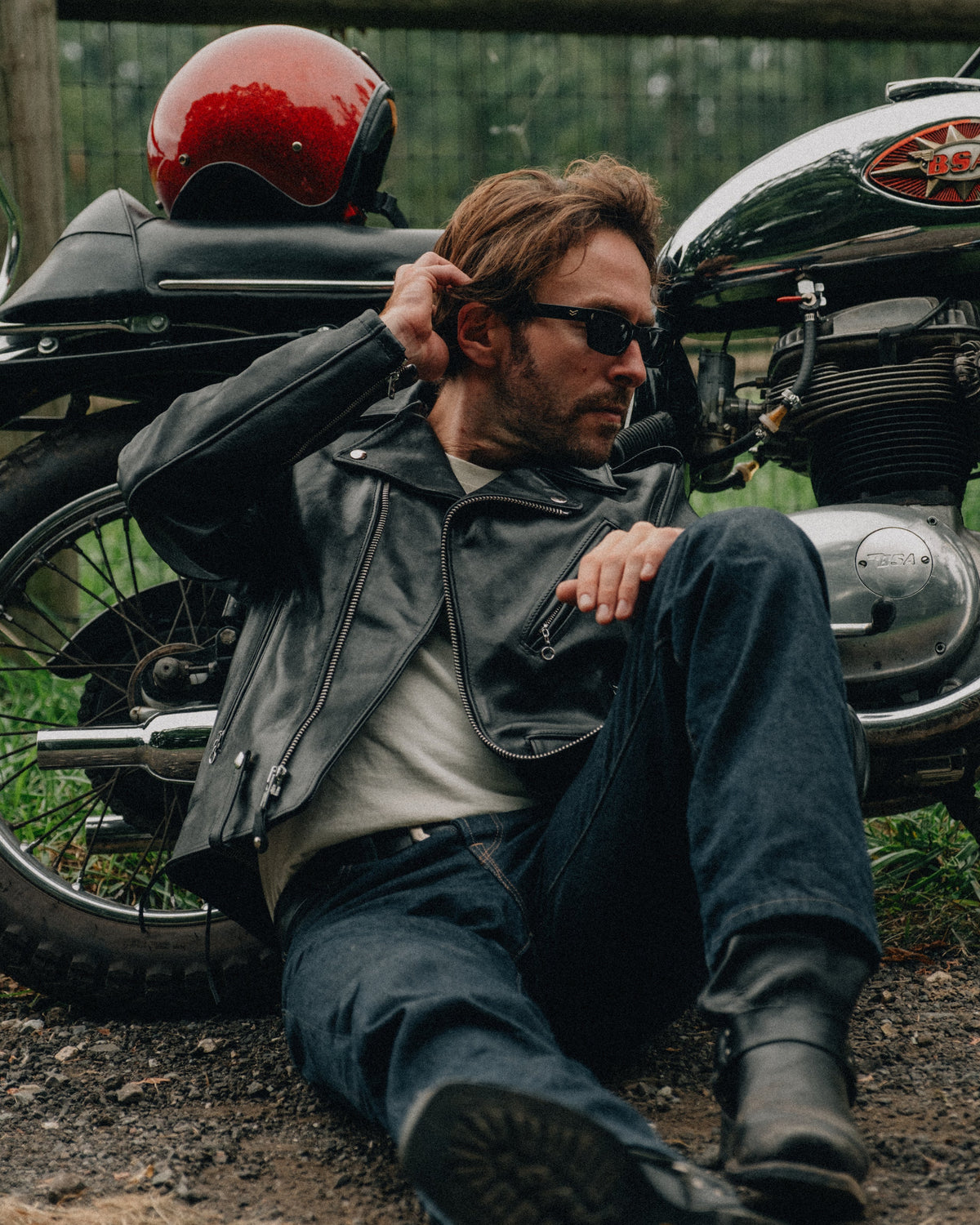 P125H Perfecto® Brand Laced Horween Horsehide Perfecto® Motorcycle Jacket