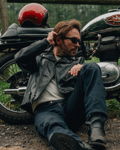 P125H Perfecto® Brand Laced Horween Horsehide Perfecto® Motorcycle Jacket