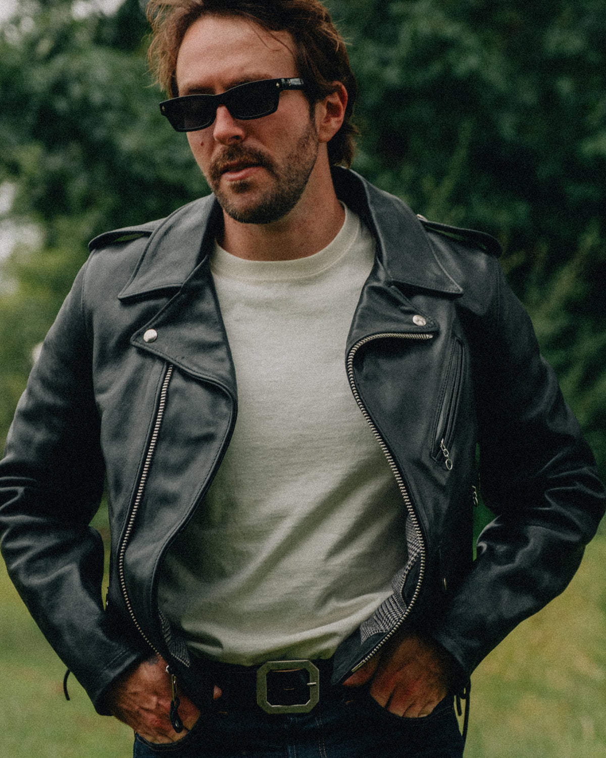 P125H Perfecto® Brand Laced Horween Horsehide Perfecto® Motorcycle Jacket
