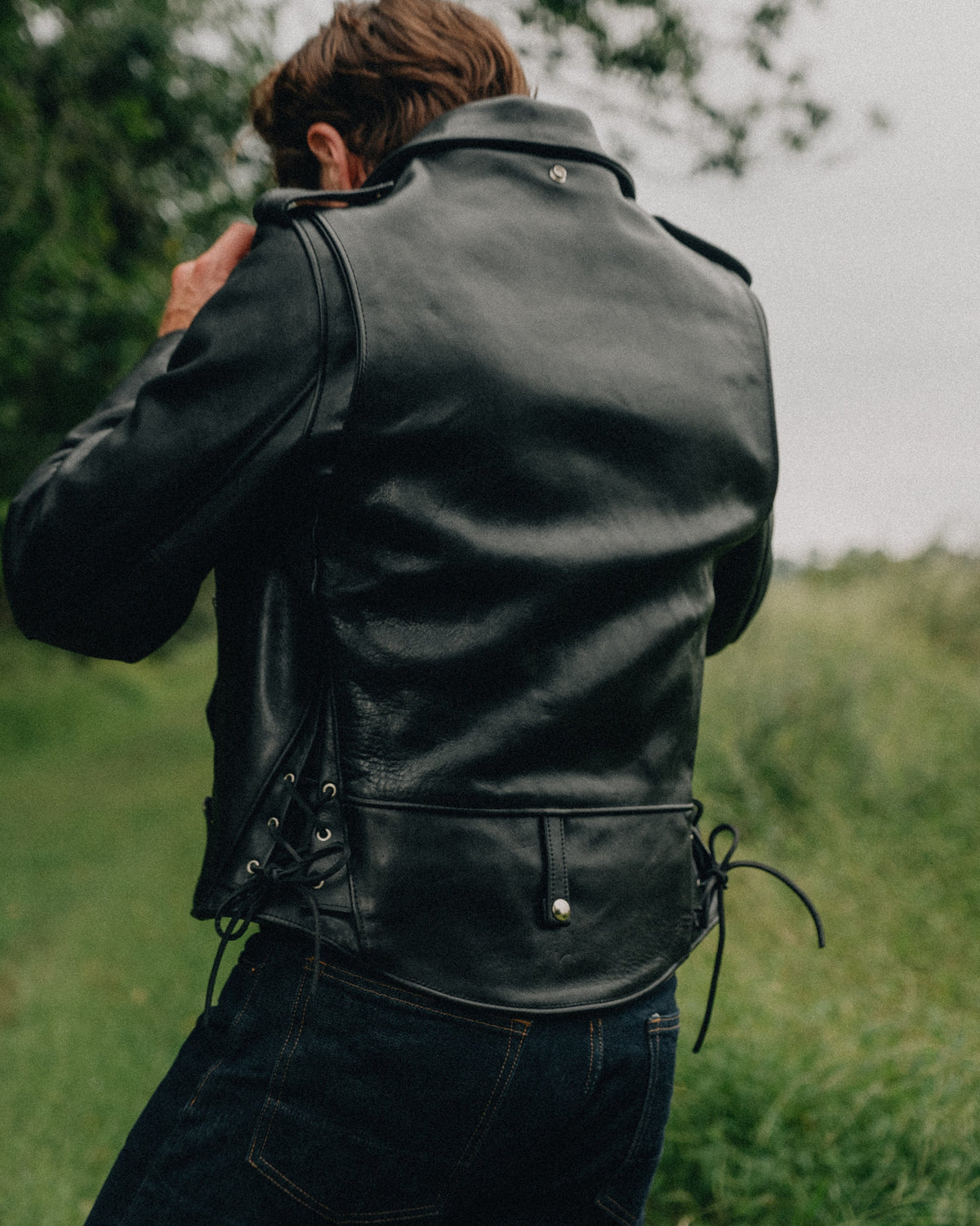 P125H Perfecto® Brand Laced Horween Horsehide Perfecto® Motorcycle Jacket