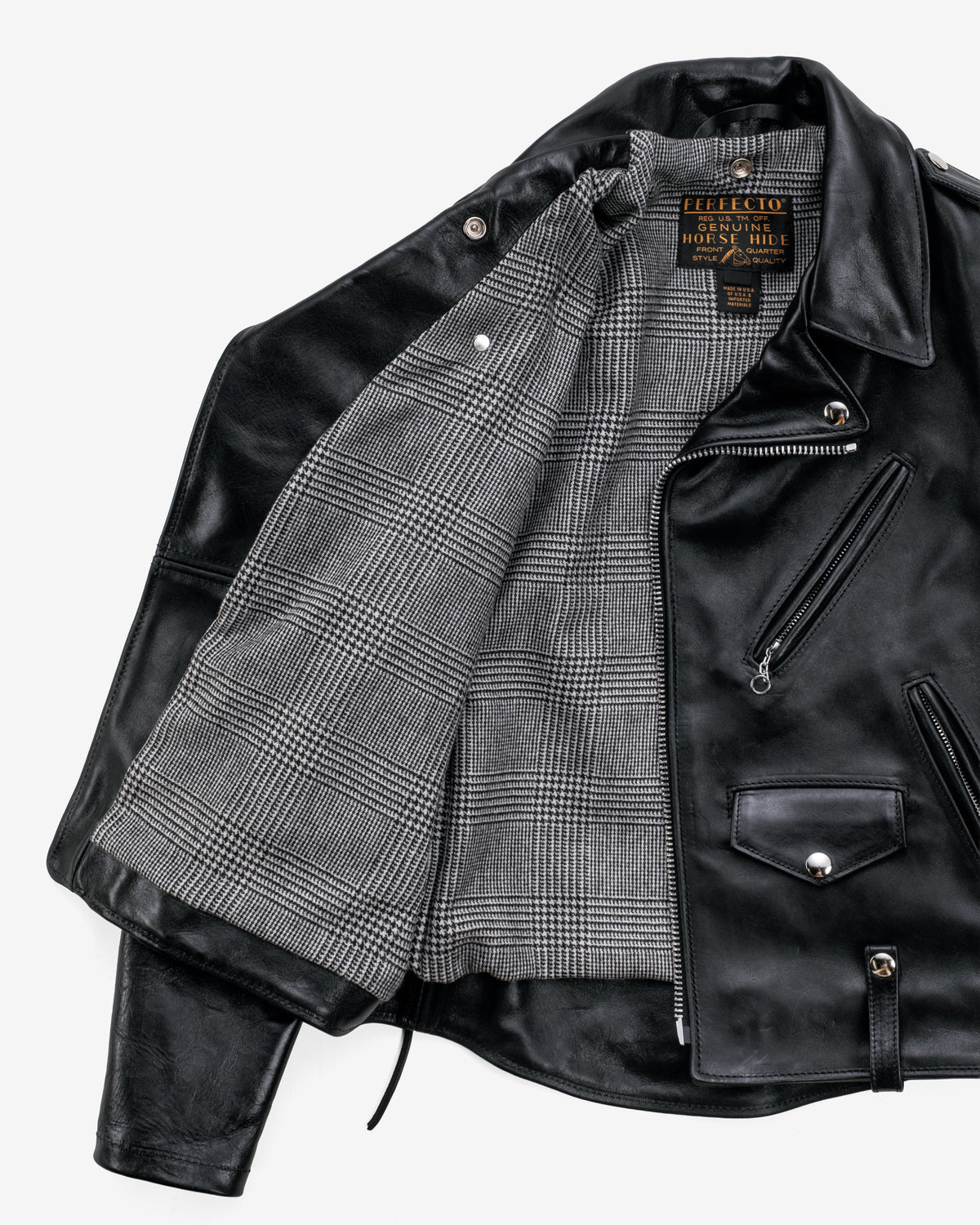 P125H Perfecto® Brand Laced Horween Horsehide Perfecto® Motorcycle Jacket