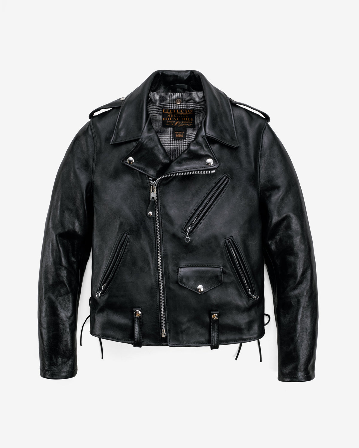 P125H Perfecto® Brand Laced Horween Horsehide Perfecto® Motorcycle Jacket