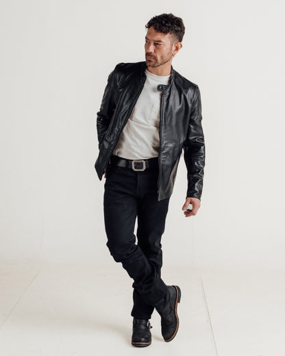 P571 Perfecto® Brand The "Mission" Cowhide Cafe Racer Jacket