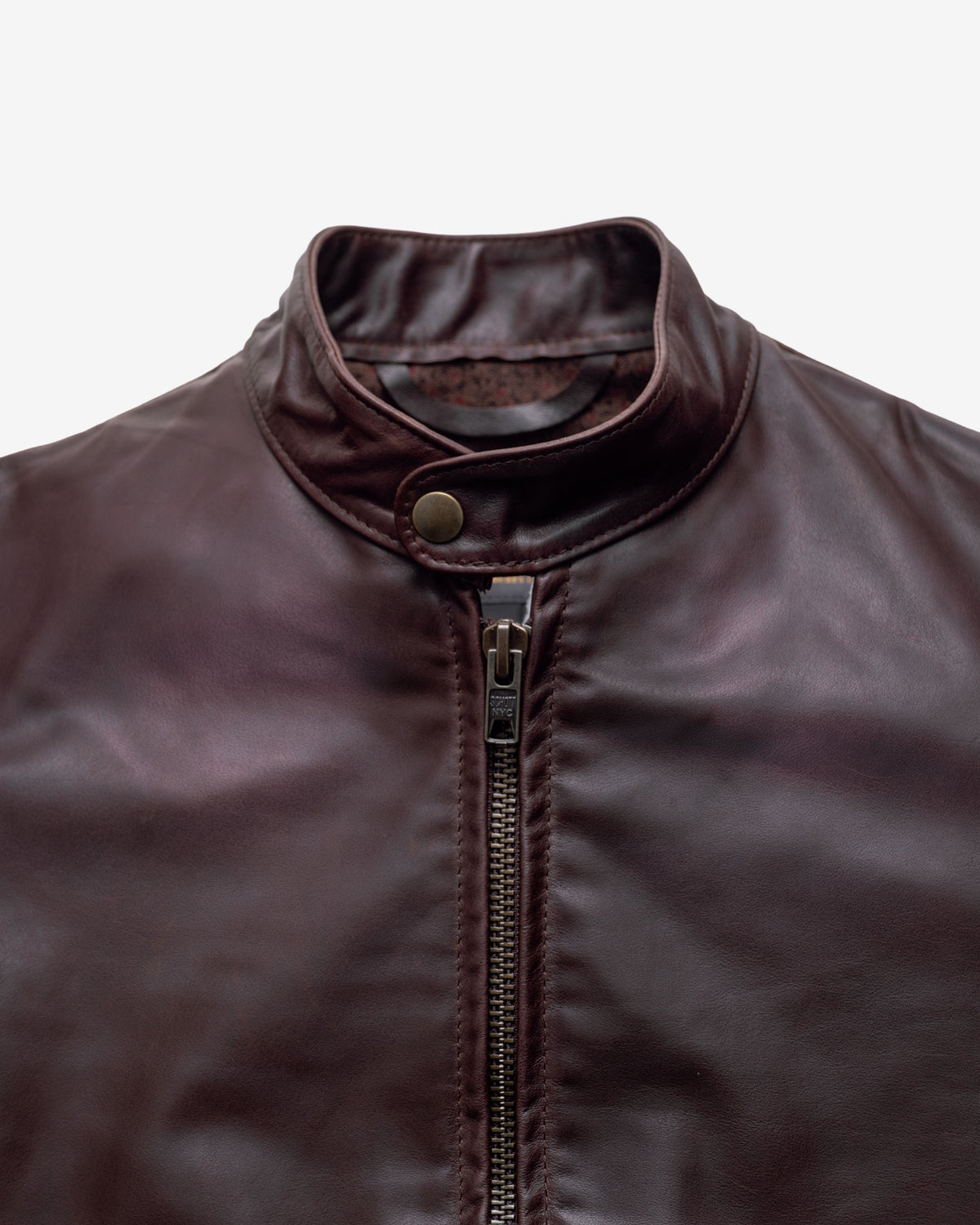 P571 Perfecto® Brand The "Mission" Cowhide Cafe Racer Jacket
