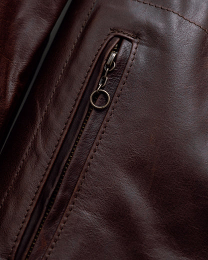 P571 Perfecto® Brand The "Mission" Cowhide Cafe Racer Jacket