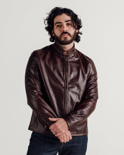 P571 Perfecto® Brand The "Mission" Cowhide Cafe Racer Jacket