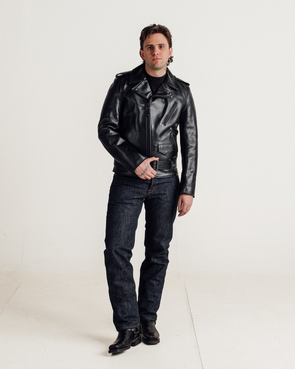 P613S Perfecto® Brand Horween 'One Star' Cowhide Perfecto® Motorcycle Jacket