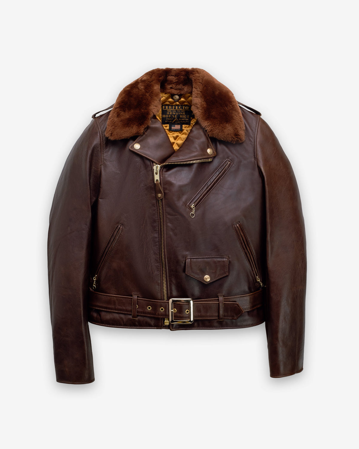 P656H Perfecto® Brand Horween Soft Horsehide Perfecto® Jacket With Detachable Collar