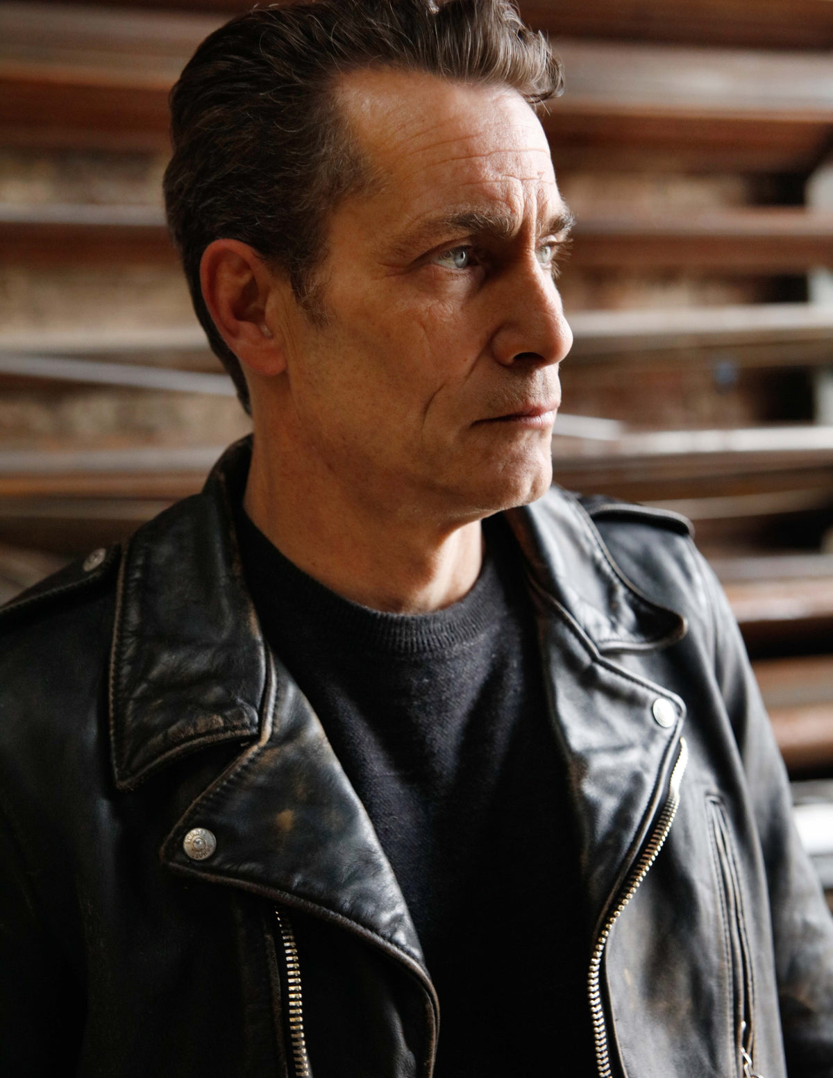 PER70 Perfecto® Brand Vintaged Fitted Perfecto® Motorcycle Jacket