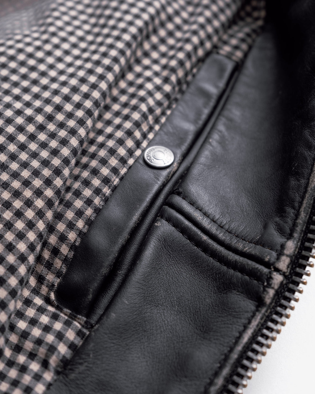 PER70 Perfecto® Brand Vintaged Fitted Perfecto® Motorcycle Jacket