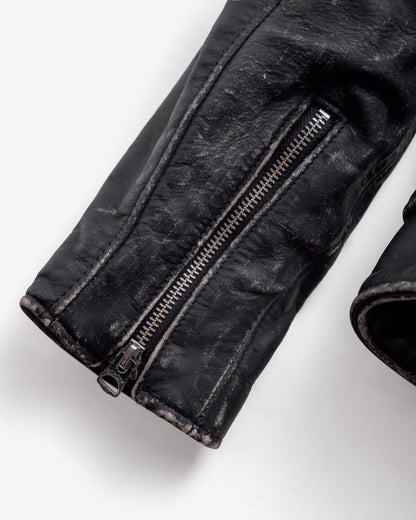 PER70 Perfecto® Brand Vintaged Fitted Perfecto® Motorcycle Jacket