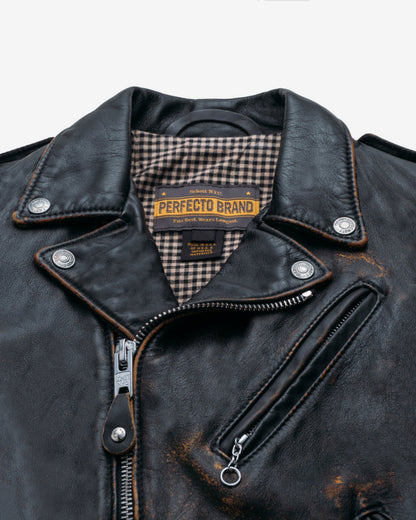 PER71W Perfecto® Brand Hand Vintaged Cowhide Perfecto® Motorcycle Jacket
