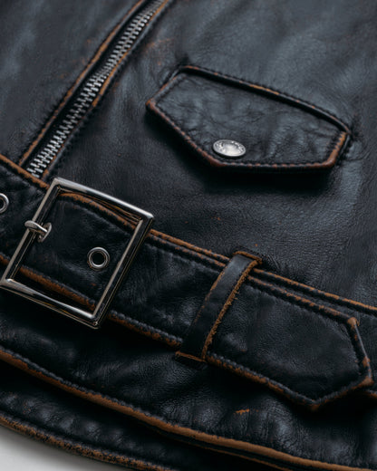 PER71W Perfecto® Brand Hand Vintaged Cowhide Perfecto® Motorcycle Jacket