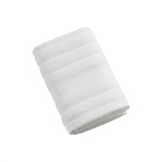 Stack of white towels on a blue background