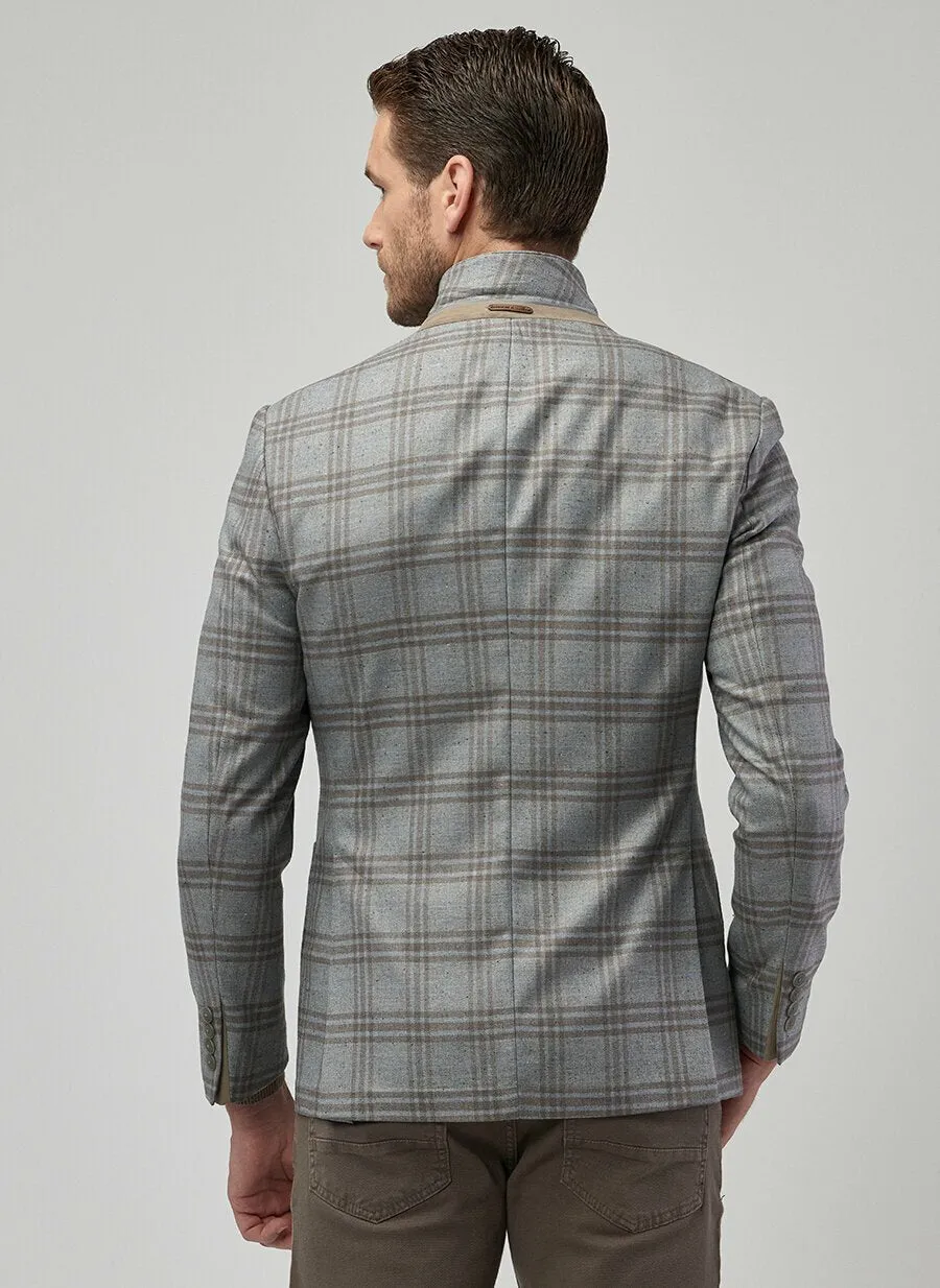 16880 Grey-Brown Slim Fit Jacket