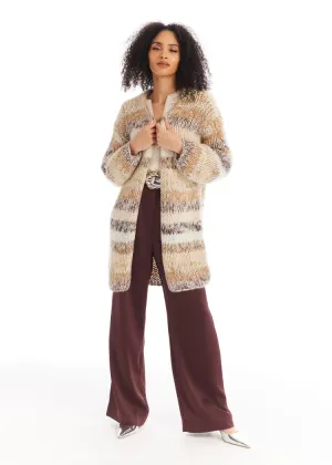 Allison Jodi Cardigan- Multi Ivory