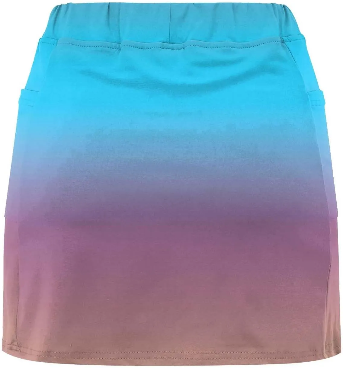 Athletic Mini Skirts for Women Gradient Color Gym Tennis Mini Skirt Running Workout Golf Skorts Inner Shorts Activewear 2024