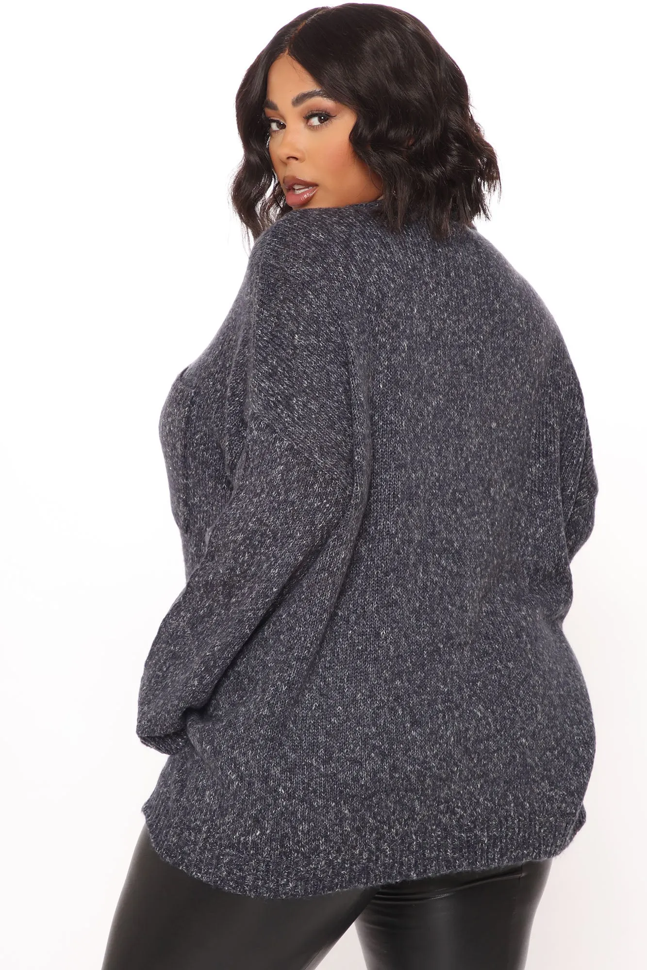 Be My Sweetie Oversized Sweater - Navy