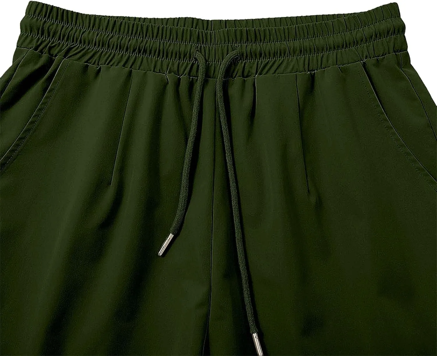 Cargo Capris for Women with Pocket Summer Mid Rise Lightweight Elastic Waist Pants Stretchy Tactical Tavel Hiking Pant