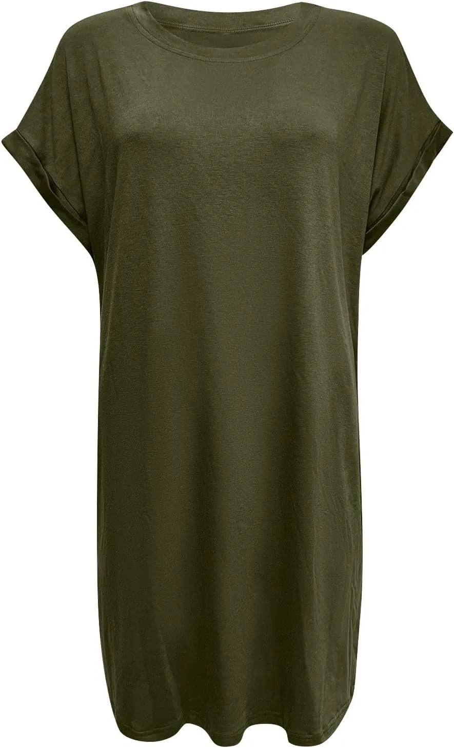 Casual Dresses for Women,Summer Short Sleeve Crew Neck Dress Loose Tshirt Mini Dress Cotton Short Dress with Pockets