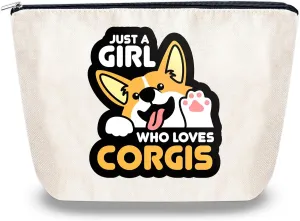 Corgis Gifts for Corgi Lovers Cosmetic Bags for Women Birthday Gift for Teens Teen Girls Small Travel Makeup Bag Pouches
