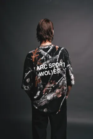 Darc Sport Wolves "Premium" Oversized Tee in Darc Woodland Camo