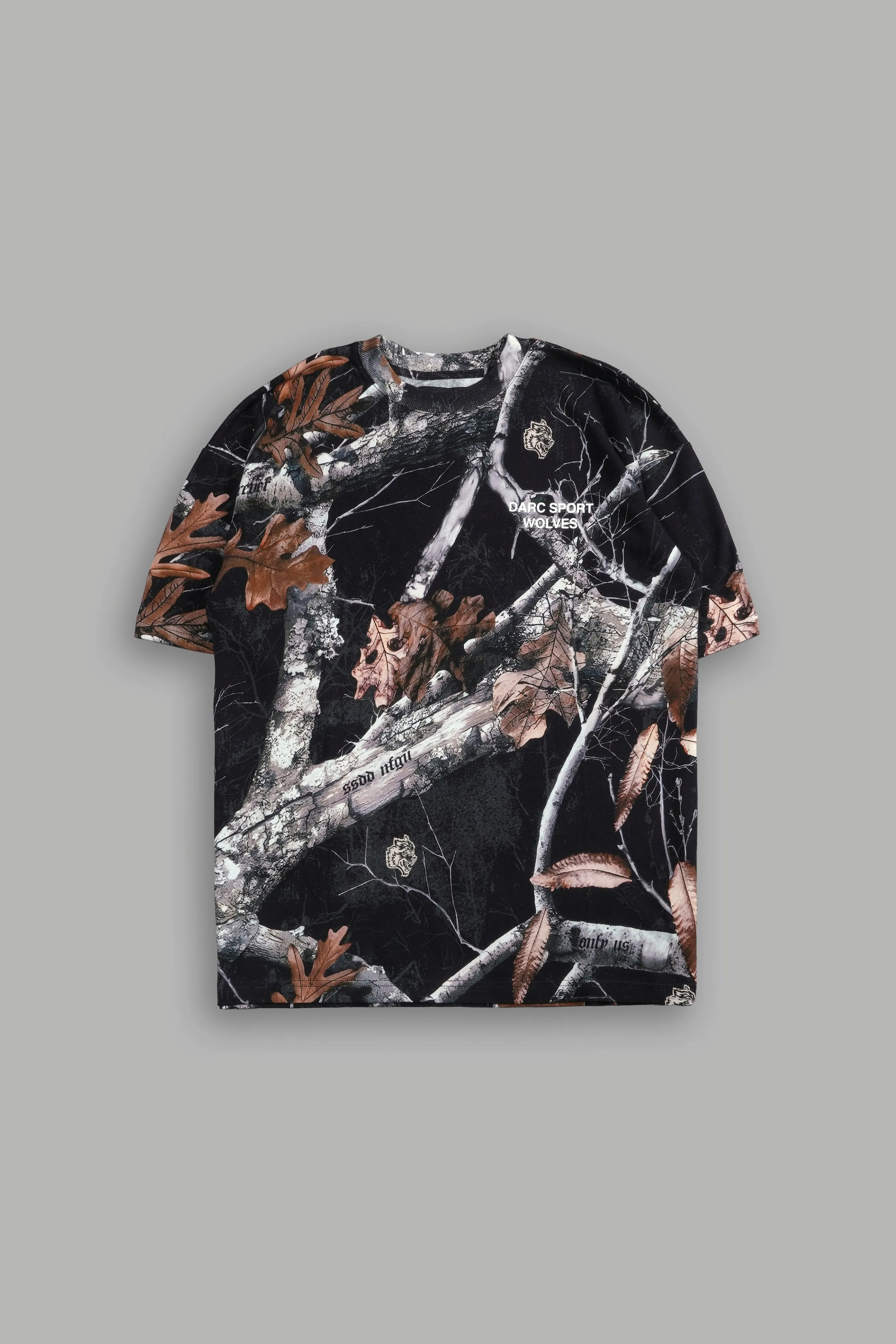 Darc Sport Wolves "Premium" Oversized Tee in Darc Woodland Camo