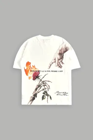 Eternal Fire "Premium" Oversized Tee in Cream