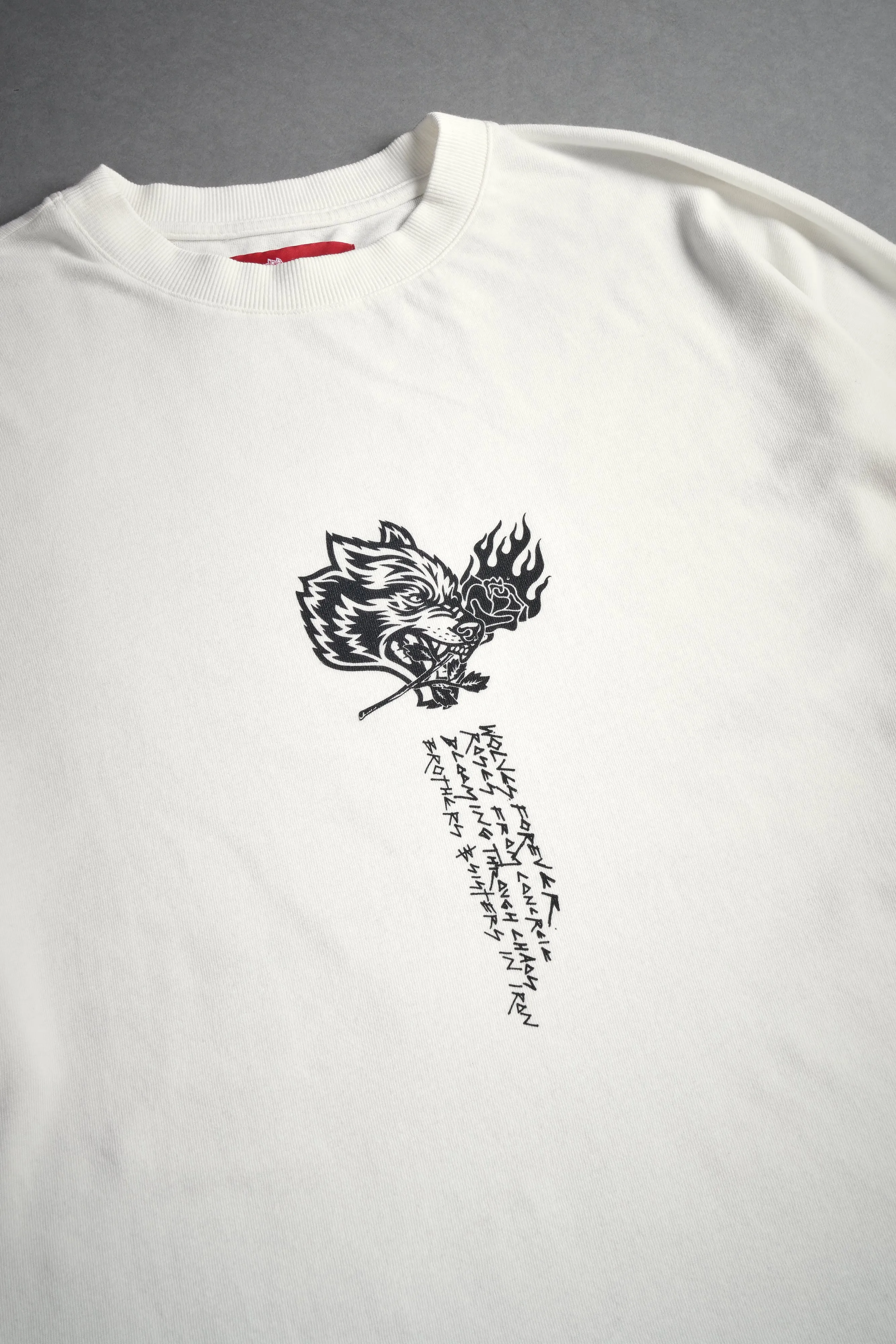 Eternal Fire "Premium" Oversized Tee in Cream
