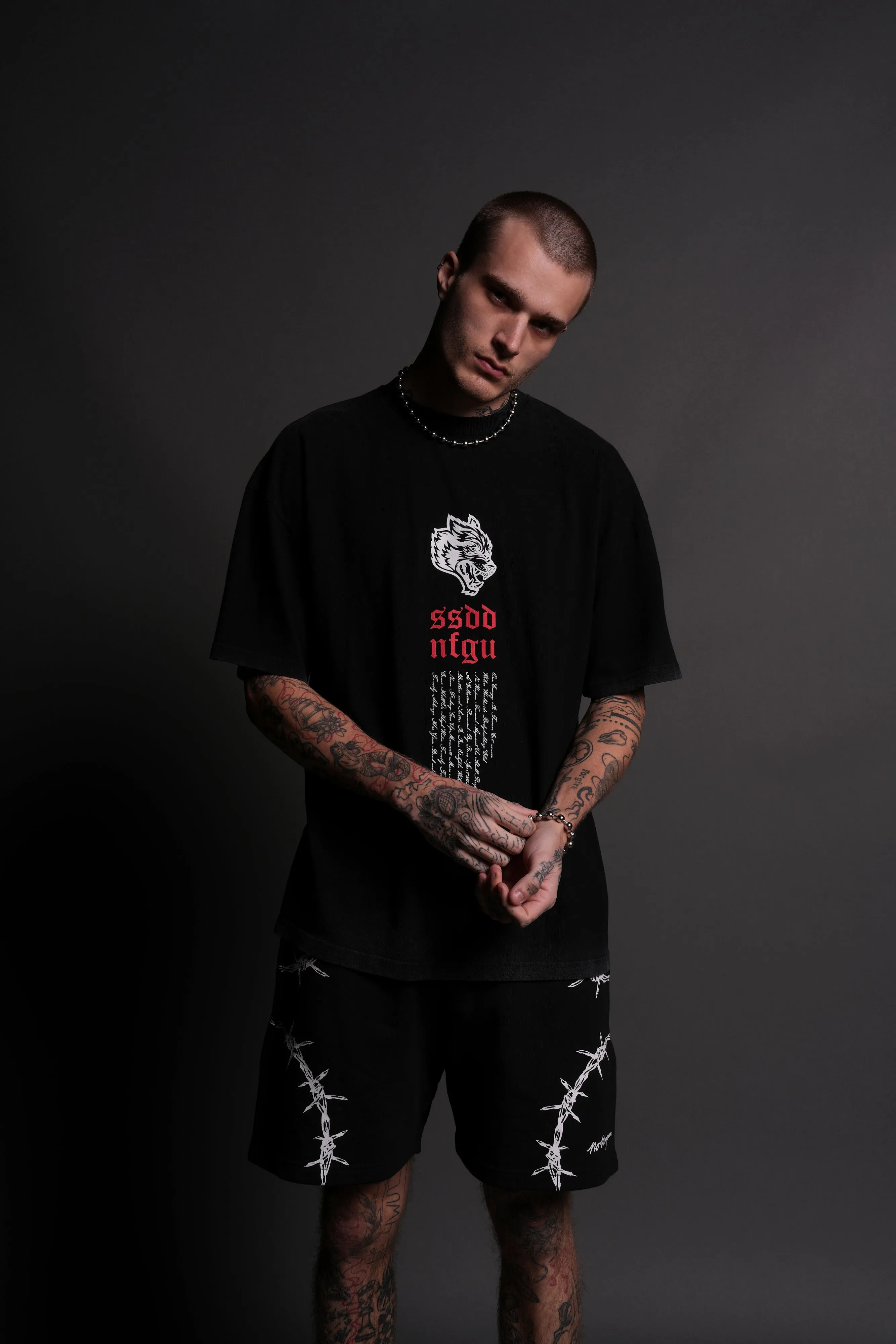 Fallen Angel "Premium" Oversized Tee in Black