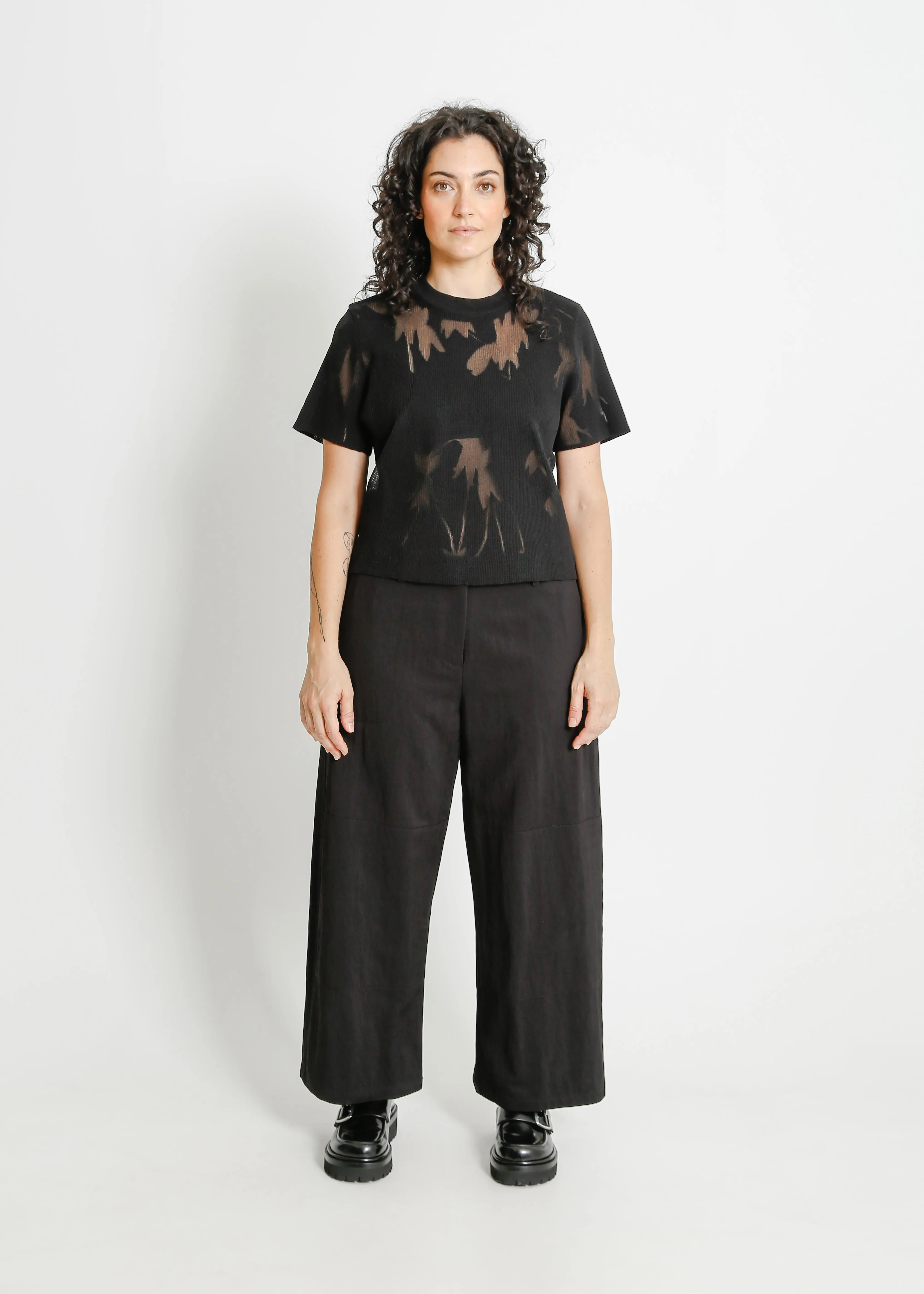GAYA KNIT TEE / BLACK