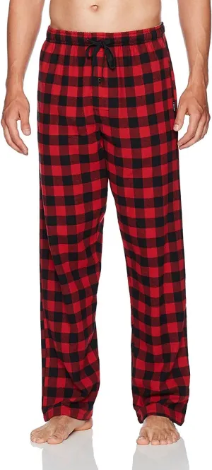 Hanes Ultimate Men's Flannel Pant, Black/White, Small