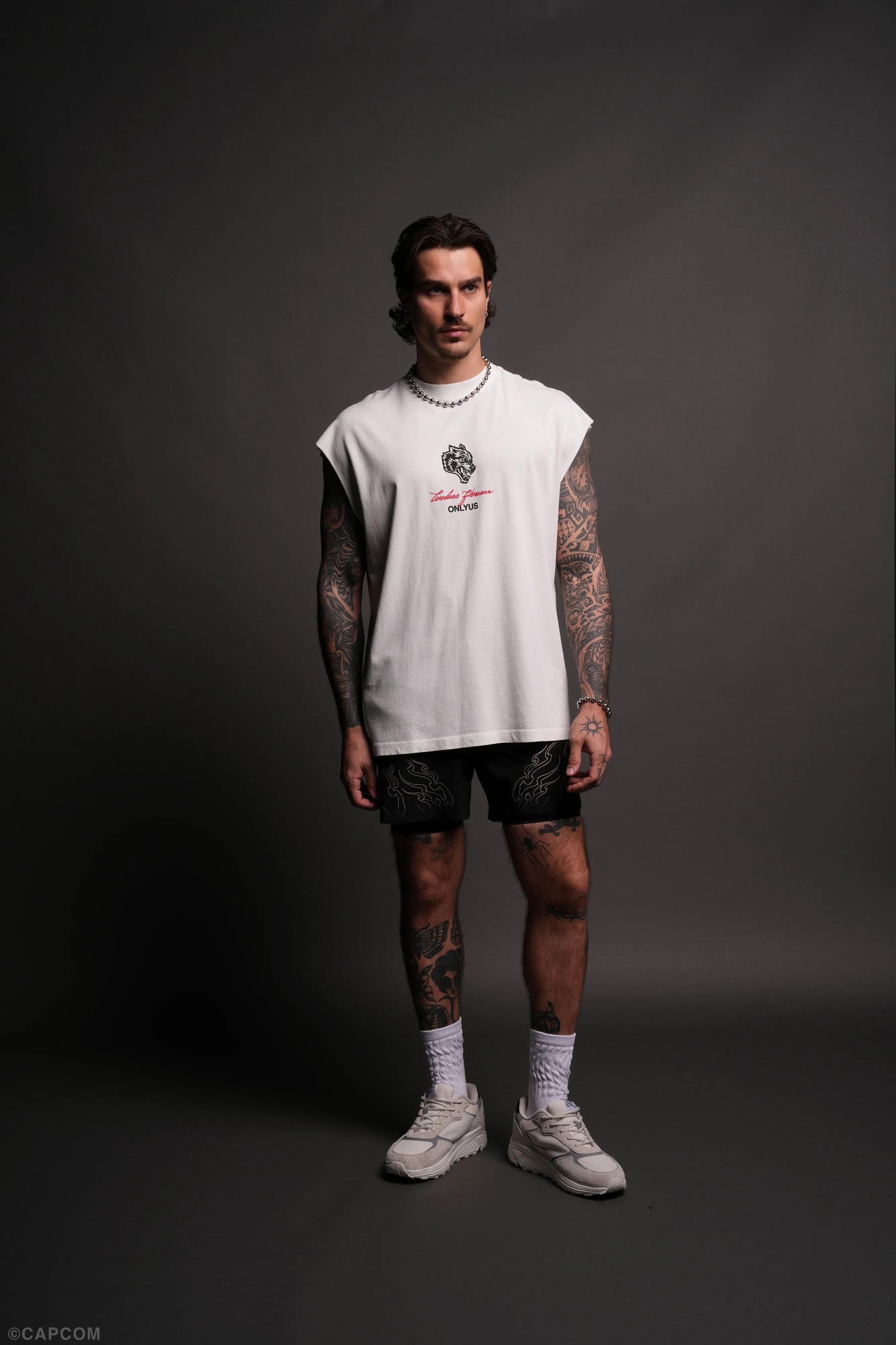 House Of Wolves "Premium" Muscle Tee in Cream