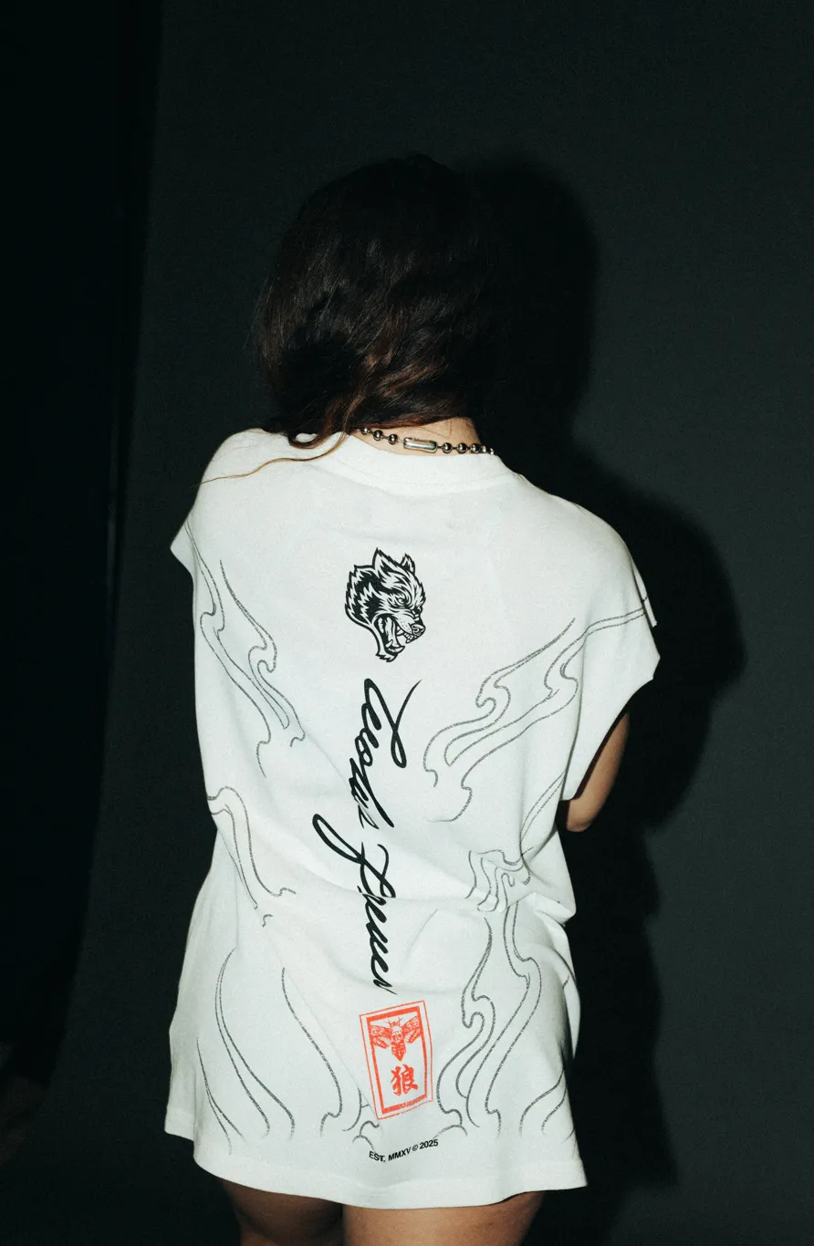 House Of Wolves "Premium" Muscle Tee in Cream