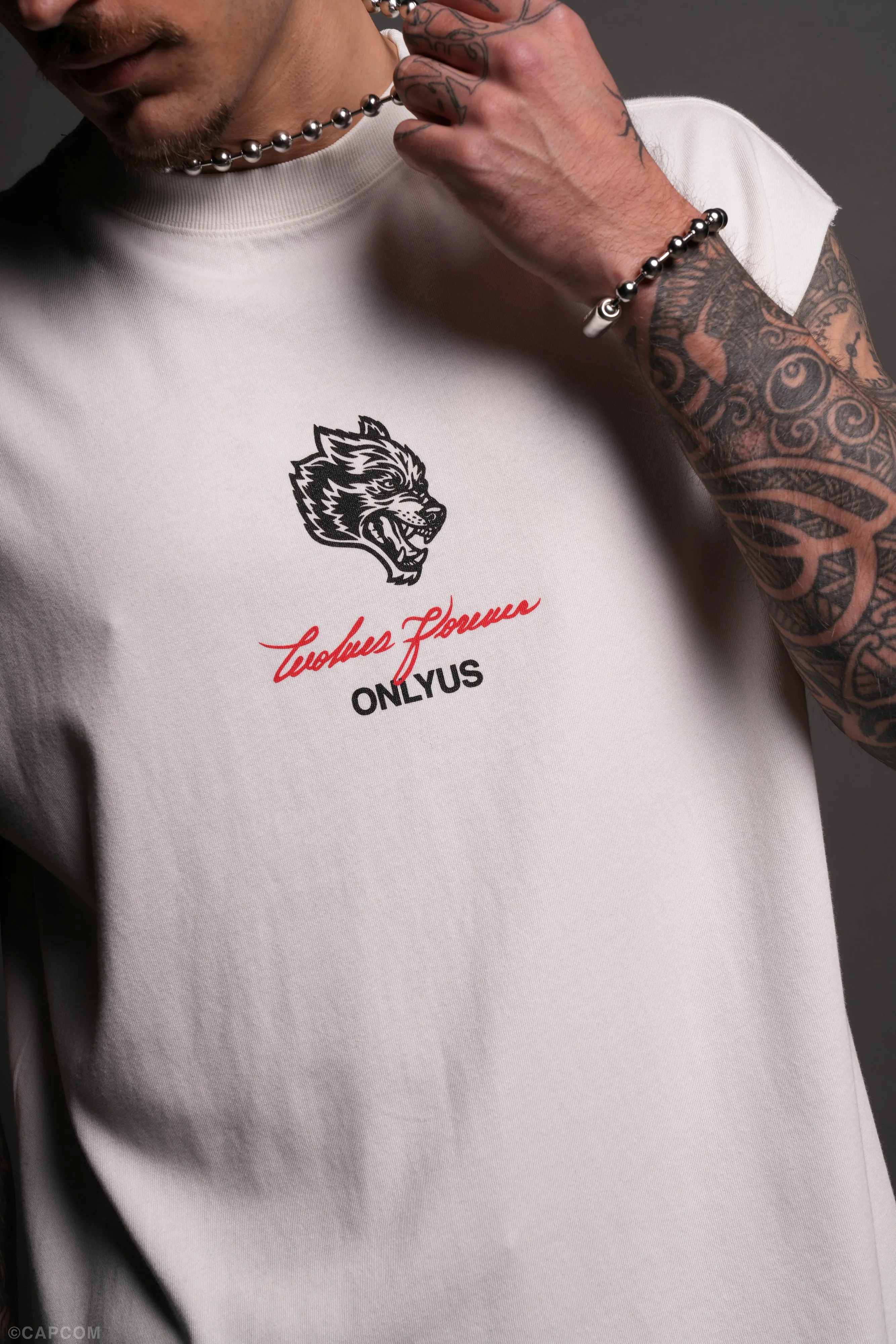 House Of Wolves "Premium" Muscle Tee in Cream