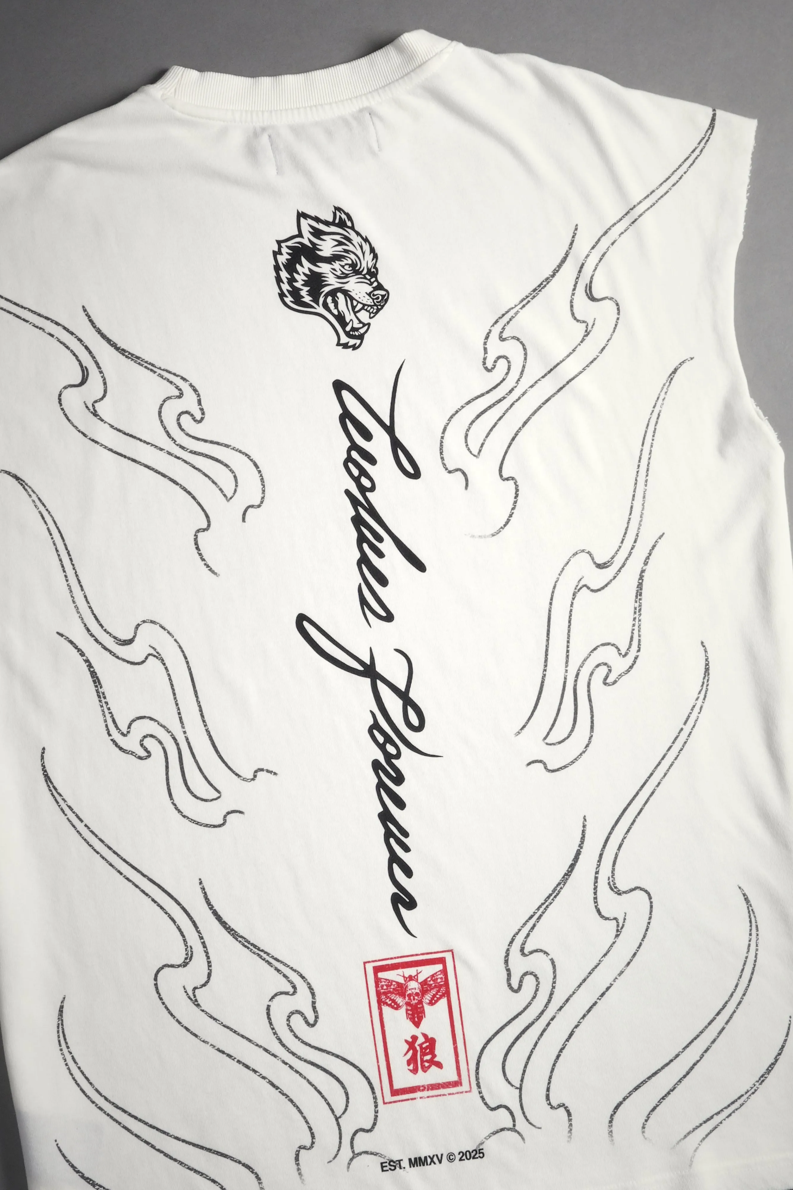 House Of Wolves "Premium" Muscle Tee in Cream