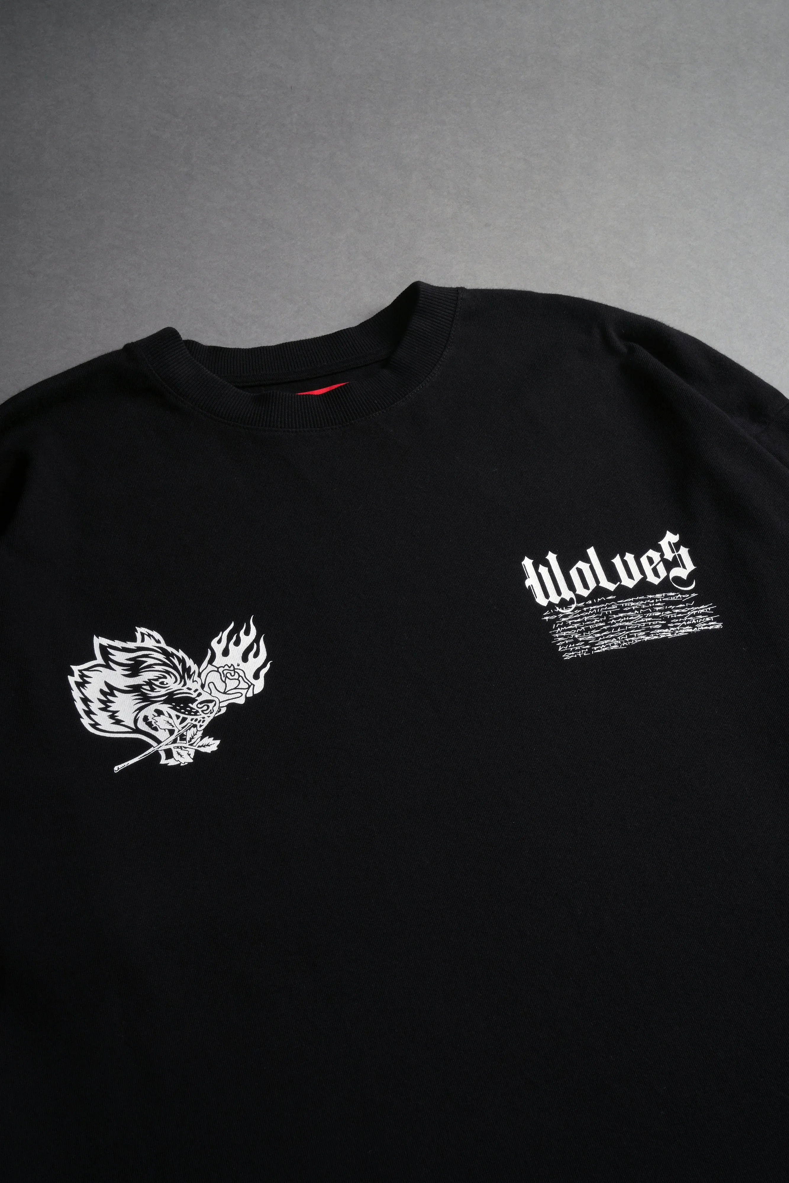 Infernal Bloom "Premium" Oversized Tee in Black