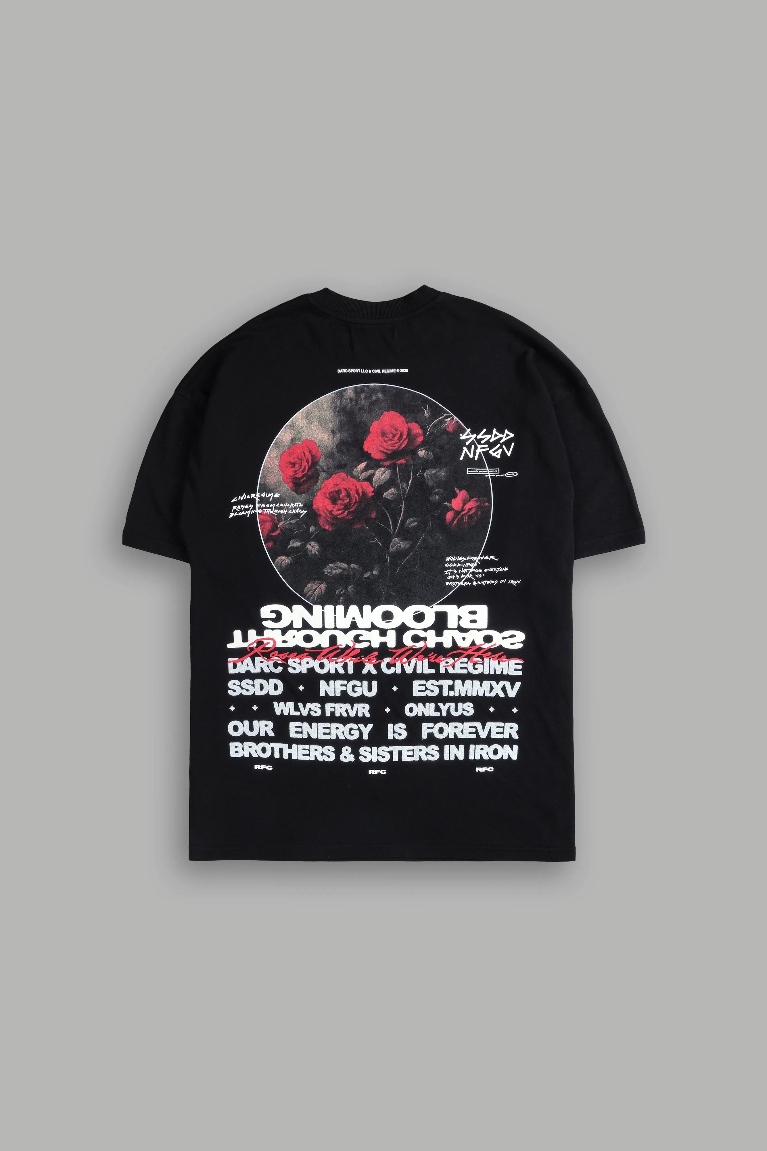 Iron Roses "Premium" Oversized Tee in Black