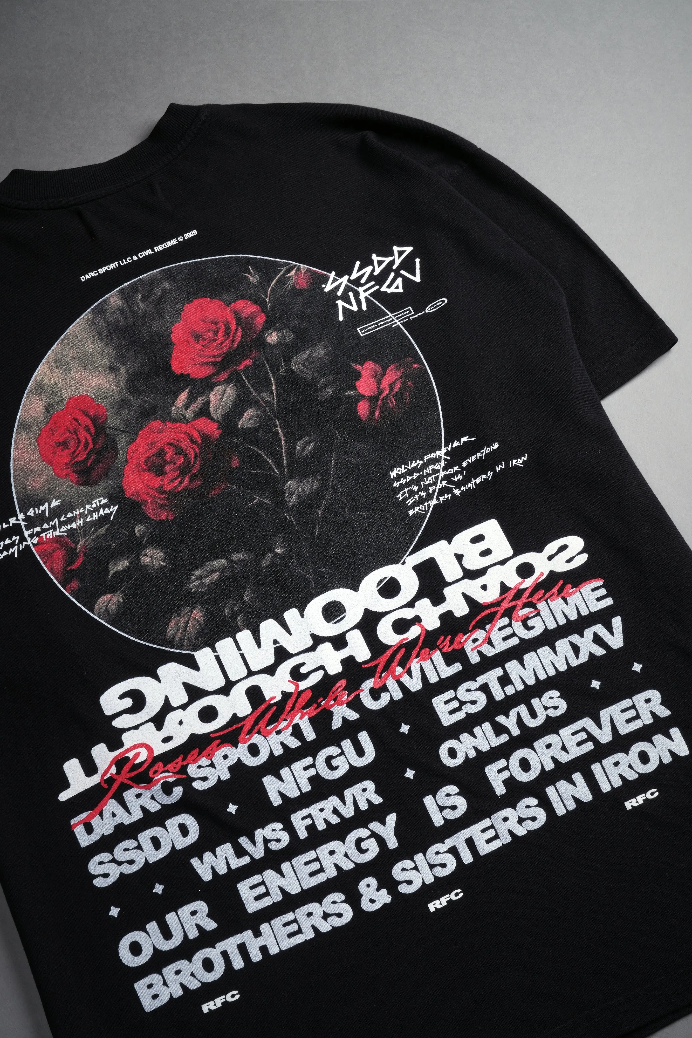 Iron Roses "Premium" Oversized Tee in Black