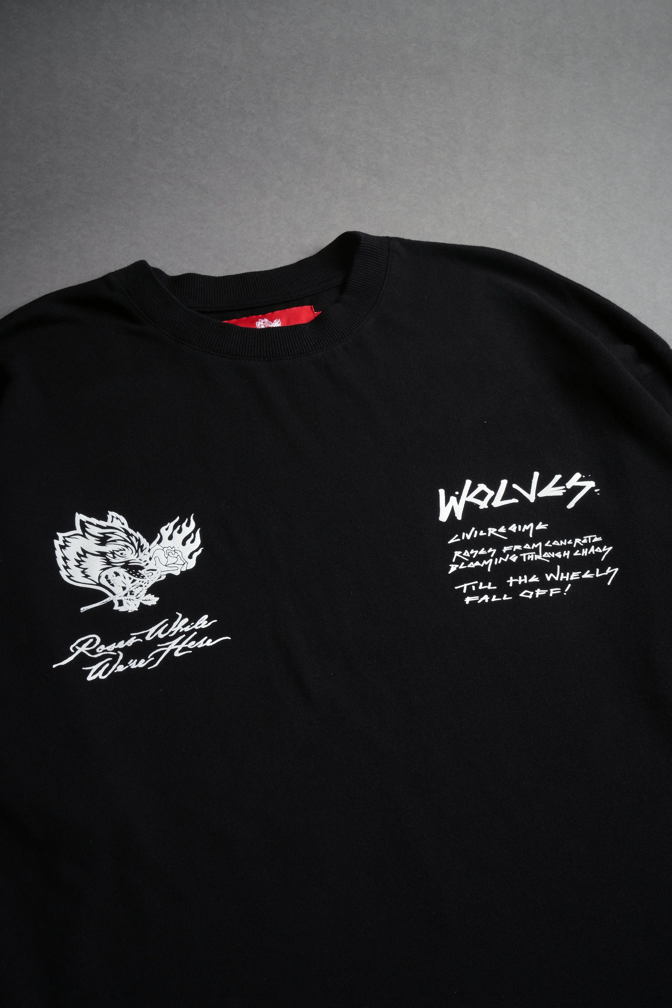 Iron Roses "Premium" Oversized Tee in Black